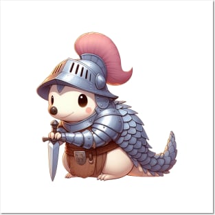 Cute Pangolin Knight Posters and Art